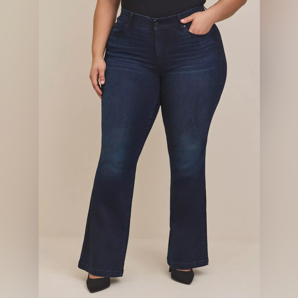 Torrid Deep Indigo High-Rise Flare Jeans